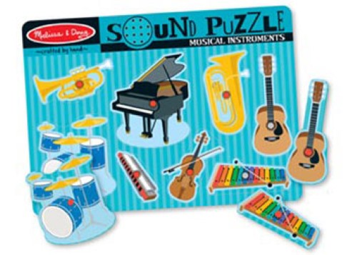 Melissa & Doug - Musical Instruments Sound Puzzle - 8pc