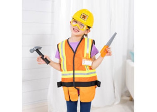 Melissa & Doug - Construction Worker Costume Set - Pack of 3