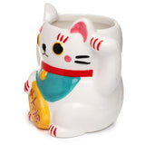 Ceramic Shaped Mug - White Maneki Neko Lucky Cat