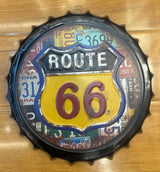 Metal Wall Art - Route 66 (35cm)