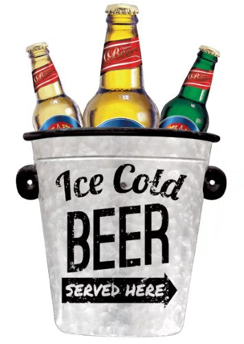 Metal Wall Art - Mancave Beer (37 x 46cm)