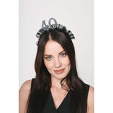 Headband with Ruffles & Pearls - 40th