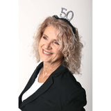 Headband with Ruffles & Pearls - 50th