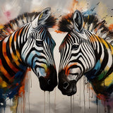 Framed PVC Pop Art - Zebra (30 x 30cm)