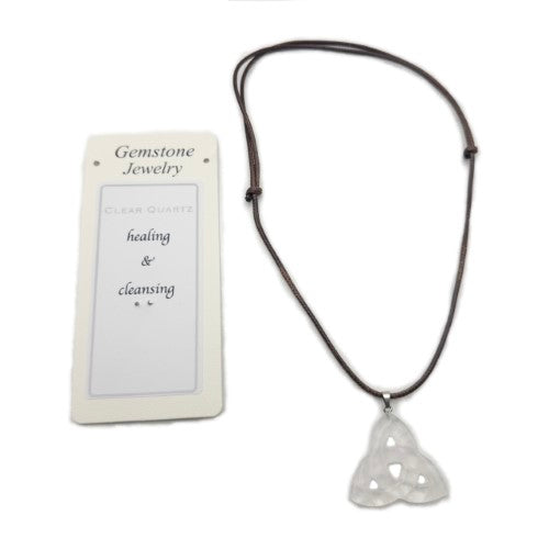 Pendant - Clear Quartz Triquetra