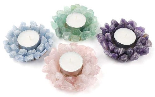 Candle Holders - Crystal Gemstone (Set of 12 Assorted)