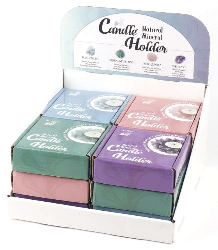 Candle Holders - Crystal Gemstone (Set of 12 Assorted)