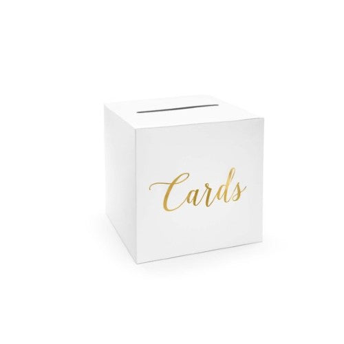Classic Wedding Card Box Gold