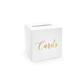 Classic Wedding Card Box Gold
