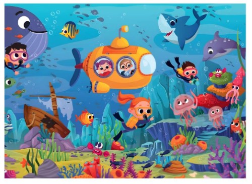 2D Puzzle - Sea Life (37.5 x 26.7cm)