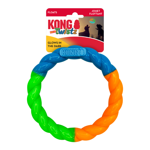 Dog Toy - KONG Twistz High-Viz Ring (Small)