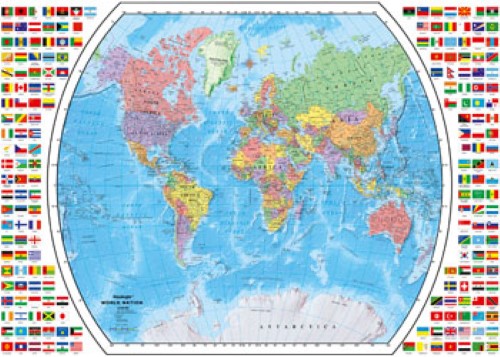 Ravensburger Political World Map Puzzle 1000 Pieces (NEW)