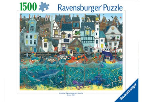 Ravensburger A Bustling Fantasy Port Puzzle 1500 Pieces