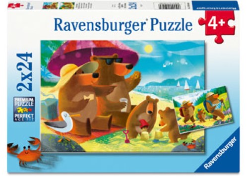 Ravensburger Bear Family Vacations Puzzle 2x24 Pieces