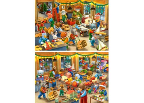 Ravensburger Christmas Toy Factory Puzzle 2x24 Pieces