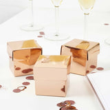 Metallic Mix Up Rose Gold Favour Box - Pack of 10