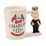 Ceramic Shaped Handle Mug - King Charles III