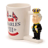 Ceramic Shaped Handle Mug - King Charles III