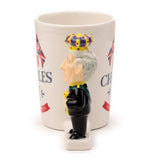 Ceramic Shaped Handle Mug - King Charles III