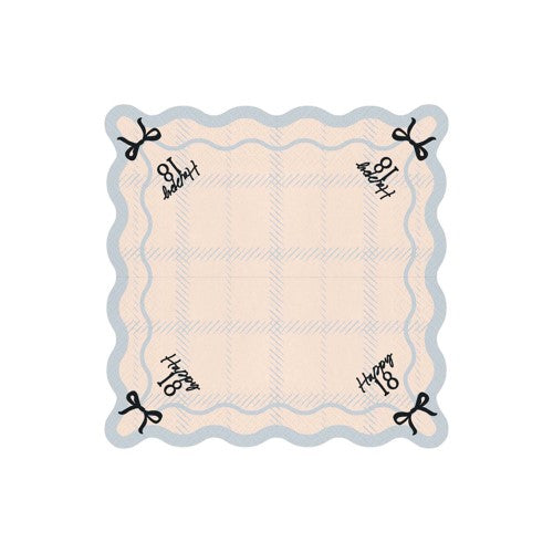 Elegant Milestone 18th Napkins - Pack of 12