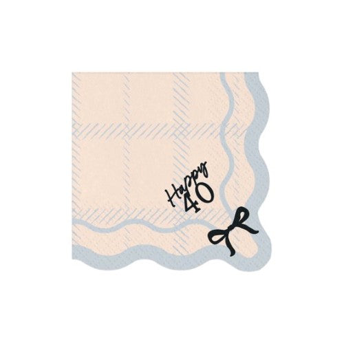 Elegant Milestone 40th Napkins - Pack of 12