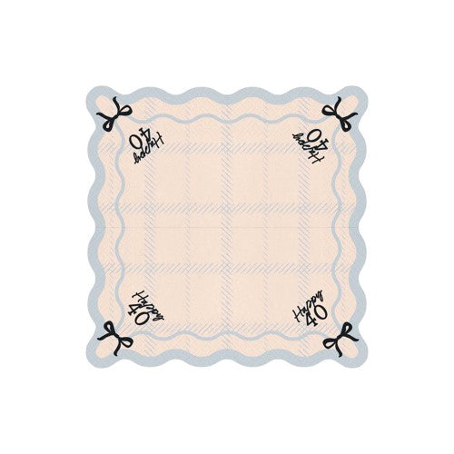 Elegant Milestone 40th Napkins - Pack of 12