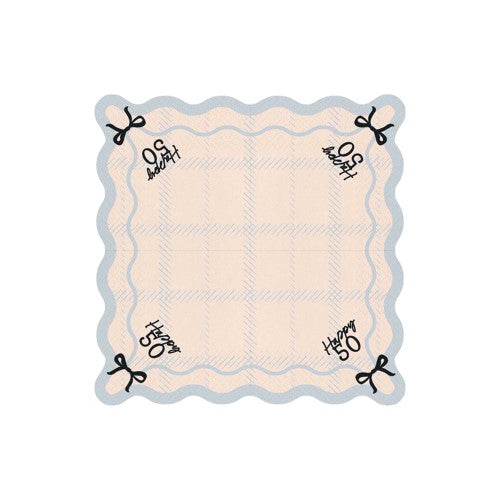 Elegant Milestone 50th Napkins - Pack of 12