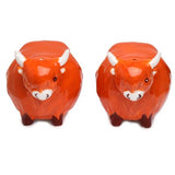 Ceramic Salt & Pepper Set - Highland Coo Cow