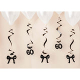 Elegant Milestone Swirls 60th - Pack of 5