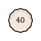 Elegant Milestone 40th 17cm Paper Plates - Pack of 6