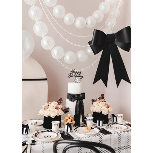 Elegant Milestone 40th 17cm Paper Plates - Pack of 6