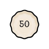 Elegant Milestone 50th 17cm Paper Plates - Pack of 6