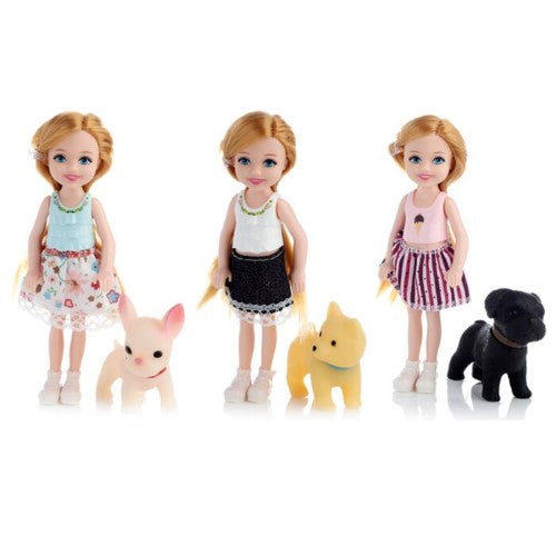 Sally Dress Up Doll with Dog & Accessories (Set of 12 Assorted)