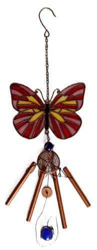 Windchime Suncatcher - Red Butterfly (13 x 10 x 62cm)