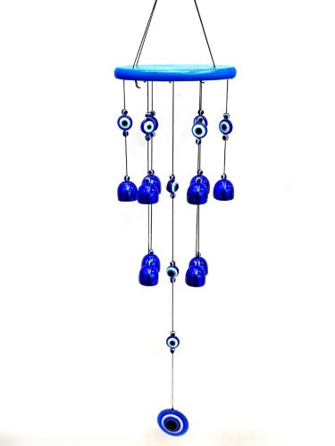Windchime - Evil Eye Blue Bells (68cm)
