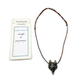 Pendant - Labradorite Wolf Head