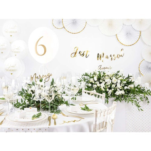 Classic Wedding Place Cards Gold Heart - Pack of 10