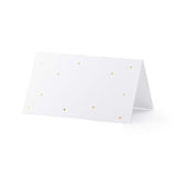 Classic Wedding Place Cards Gold Dots - Pack of 10
