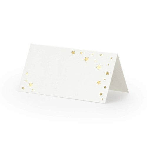 Classic Wedding Place Cards Gold Stars - Pack of 10