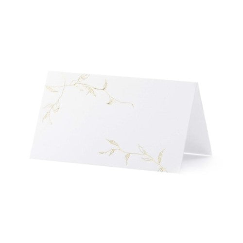 Classic Wedding Place Cards Gold Branch - Pack of 10