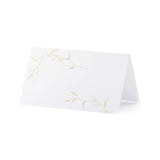 Classic Wedding Place Cards Gold Branch - Pack of 10