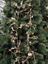Leaf Garland - 6' Glitter (Champagne)