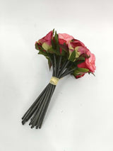 Artificial Rosebud Posy (Salmon Red)
