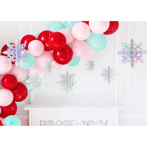 Pink Christmas Hanging Decorations - Pack of 6