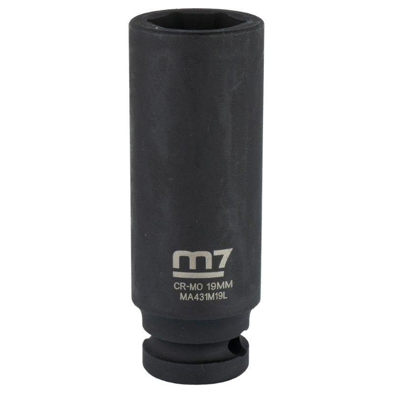 M7 Deep Impact Socket 1/2in Dr. 19mm, designed for high torque, deep access to recessed fasteners for automotive and DIY projects.