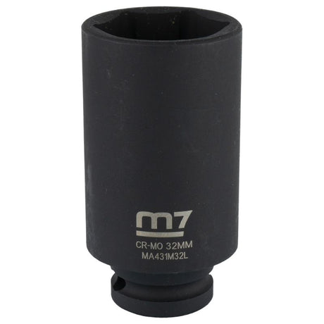 M7 Deep Impact Socket 1/2in Dr. 32mm, durable with black oxide finish, designed for heavy-duty automotive repairs.