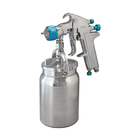 ITM Air Spray Gun with 1.4mm & 2.0mm nozzles and 1000ml pot, ideal for precise painting tasks and efficient finishes.