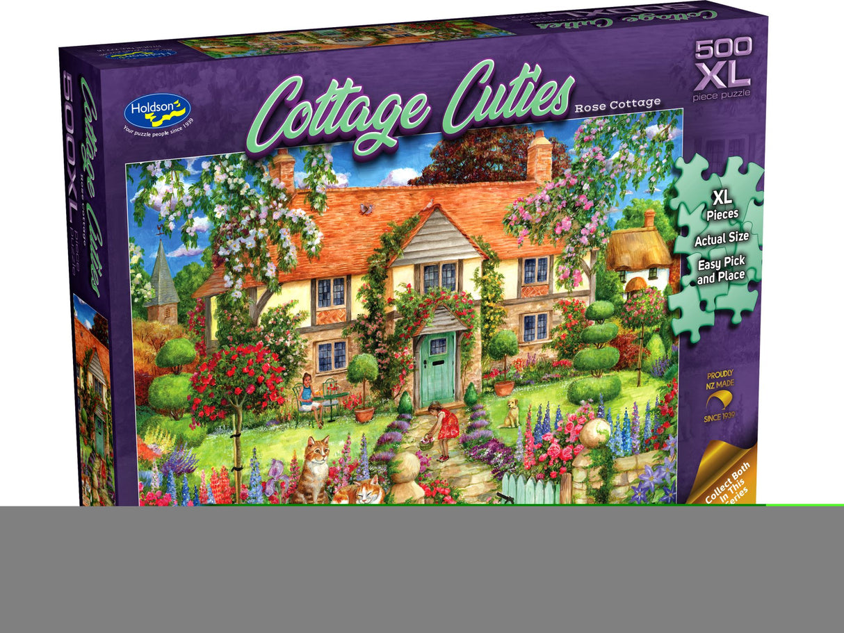 Puzzle - Holdson - Cottage Cuties - Rose Cottage 500 XL Size Pieces