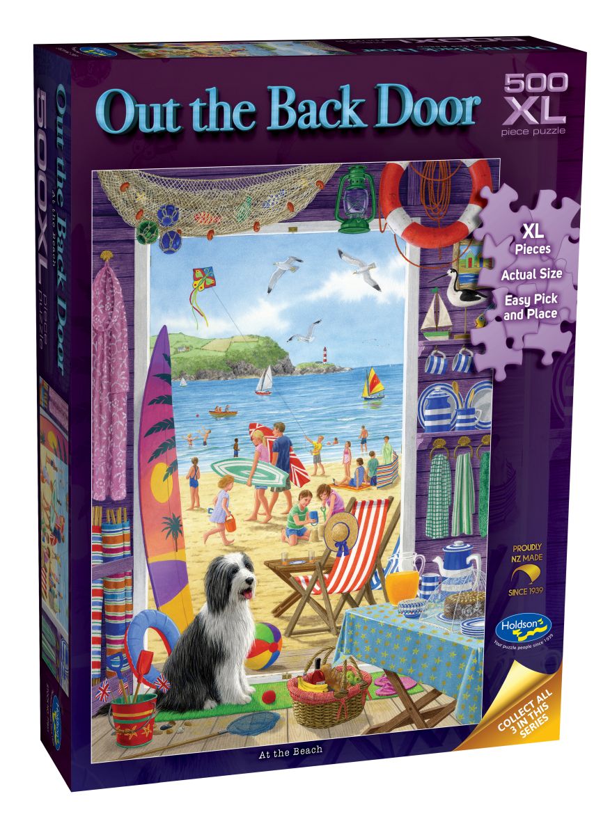 Out the Back Door at the Beach XL Holdson 500pc Jigsaw Puzzle