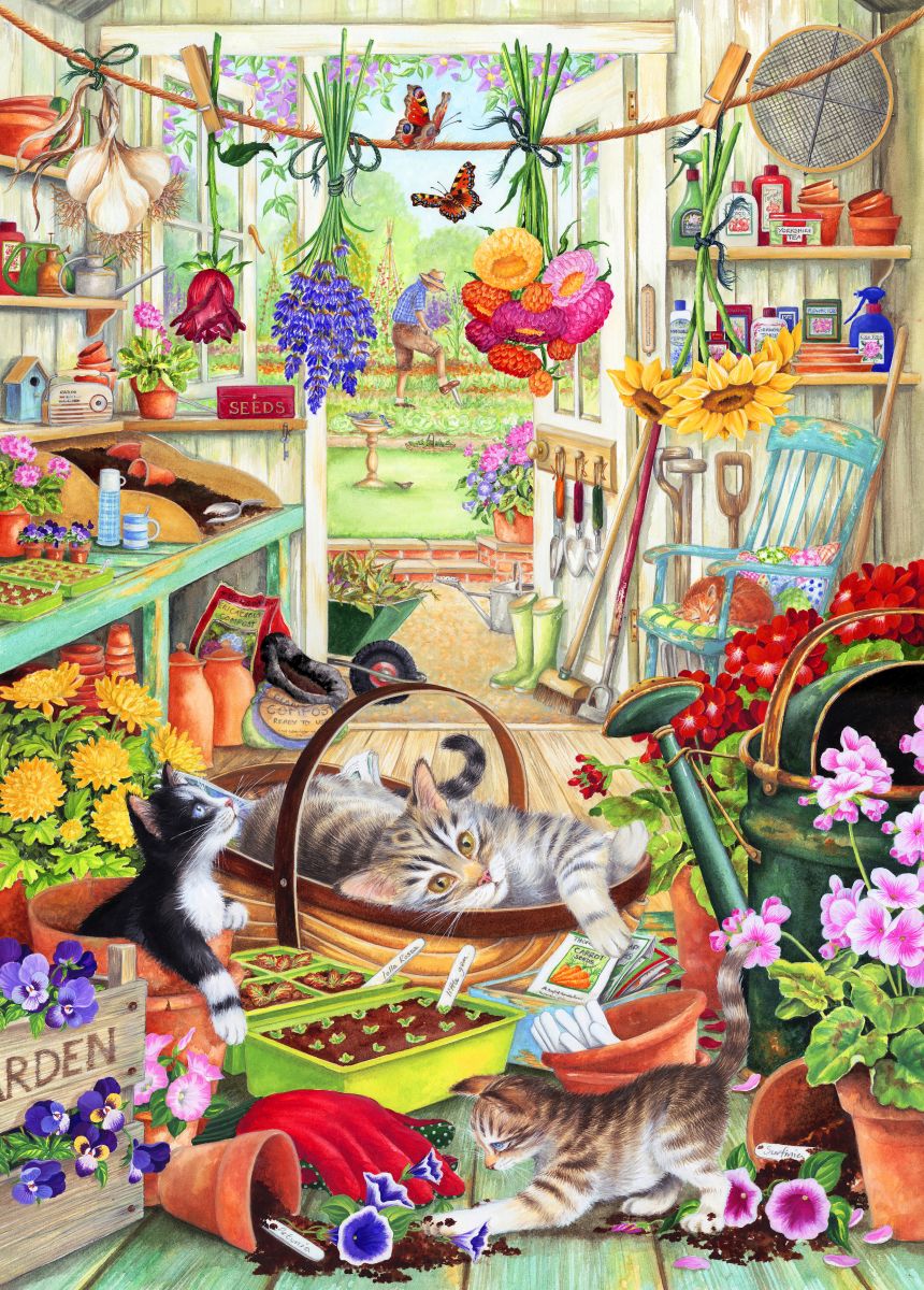Out the Back Door Garden Shed Play XL Holdson 500pc Jigsaw Puzzle